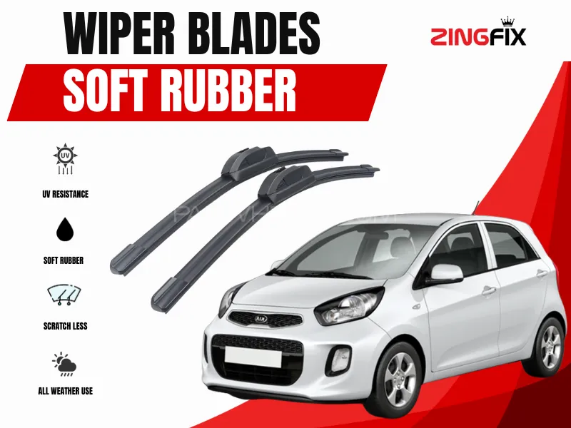 Zingfix Soft Rubber Wiper Blade for KIA Picanto (2019-2024) Image-1