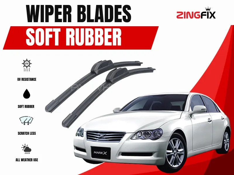 Zingfix Soft Rubber Wiper Blade for Toyota Mark X (2004-2009) Image-1