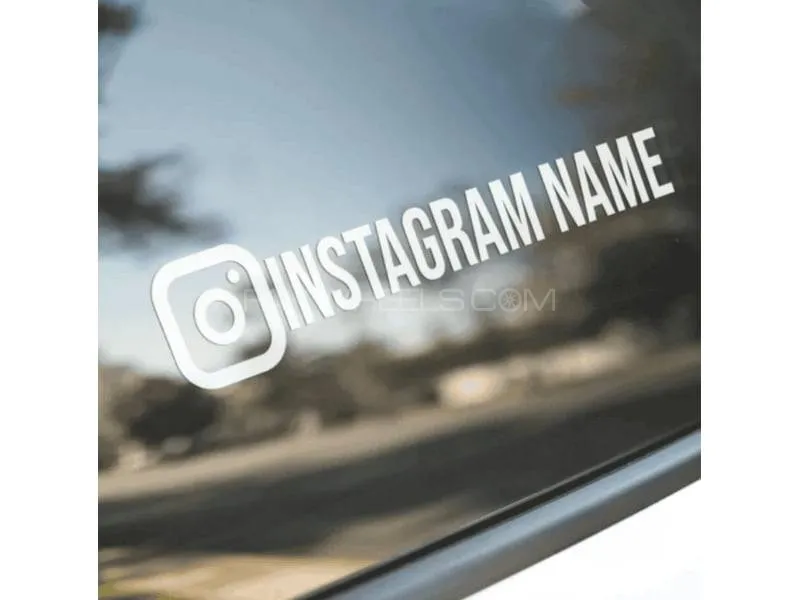 Personalized (INSTAGRAM ID) Car Side Window Decal Image-1