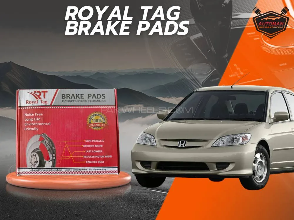 Royal Tag Front Brake Pads for Honda Civic 2001-2005 | High-Performance | Made in China Image-1