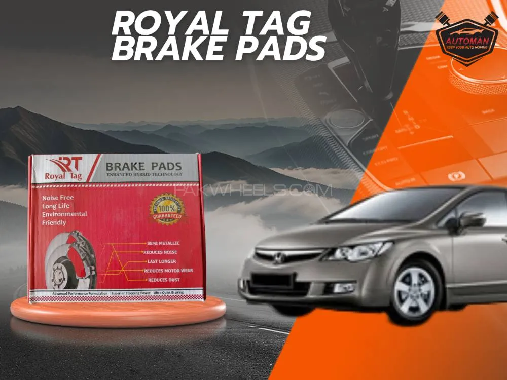 Royal Tag Front Brake Pads for Honda Civic Reborn 2006-2011 – High Performance, Made in China Image-1