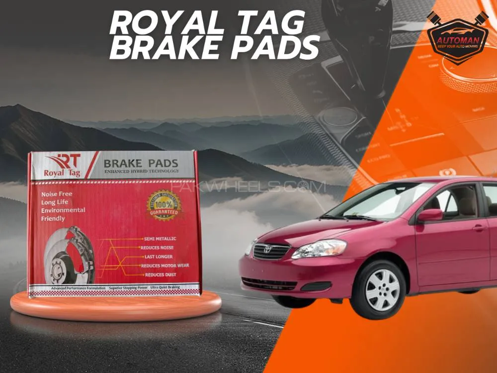 Royal Tag Front Disc Brake Pads – Fits Toyota Corolla 2002-2008 Models – Durable & Reliable Image-1