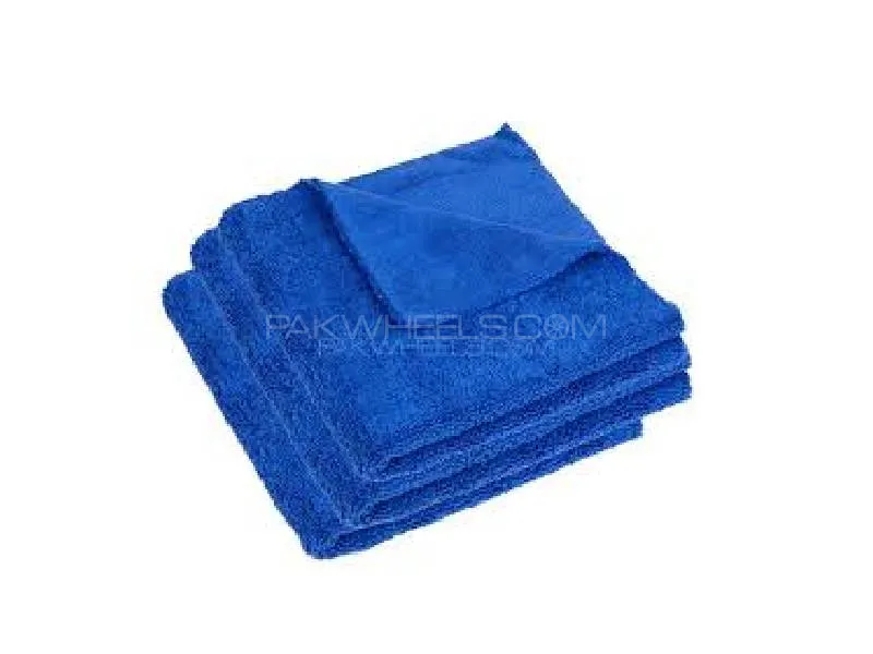 Microfiber Cleaning Towel – Blue Color | Soft, Streak-Free & Reusable Image-1