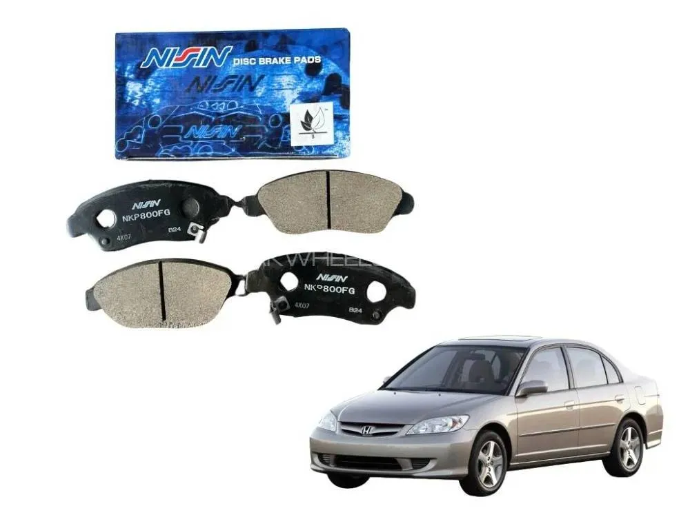 Honda Civic 2004-2006 Front Disc Pad 117W117Y Nissin Japan Image-1