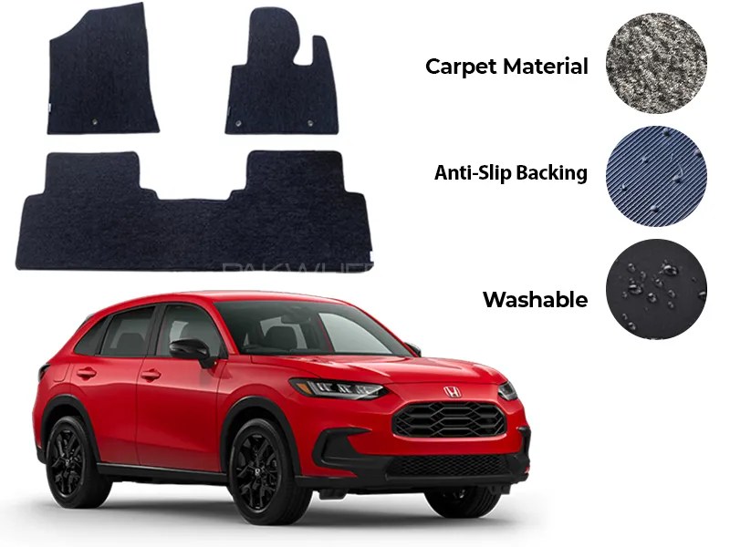 Honda HR-V Fitting Carpet Floor Mat 3PCS - Model 2022-2025 Image-1