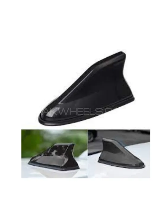 Universal Hybrid Shark Fin Radio Antena BLACK Color Image-1