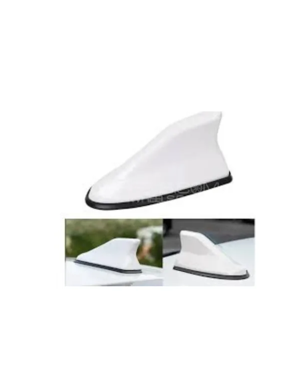 Universal Hybrid Shark Fin Radio Antena WHITE Color  Image-1