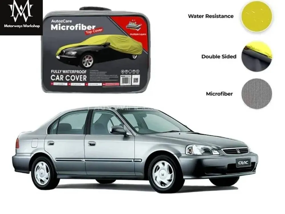 Honda Civic Microfiber Car Top Cover - Model 1996-2001 Image-1