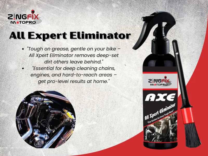 Zingfix All Xpert Eliminator – 400ML with Detailing Brush | Heavy-Duty Degreaser & Cleaner Kit Image-1
