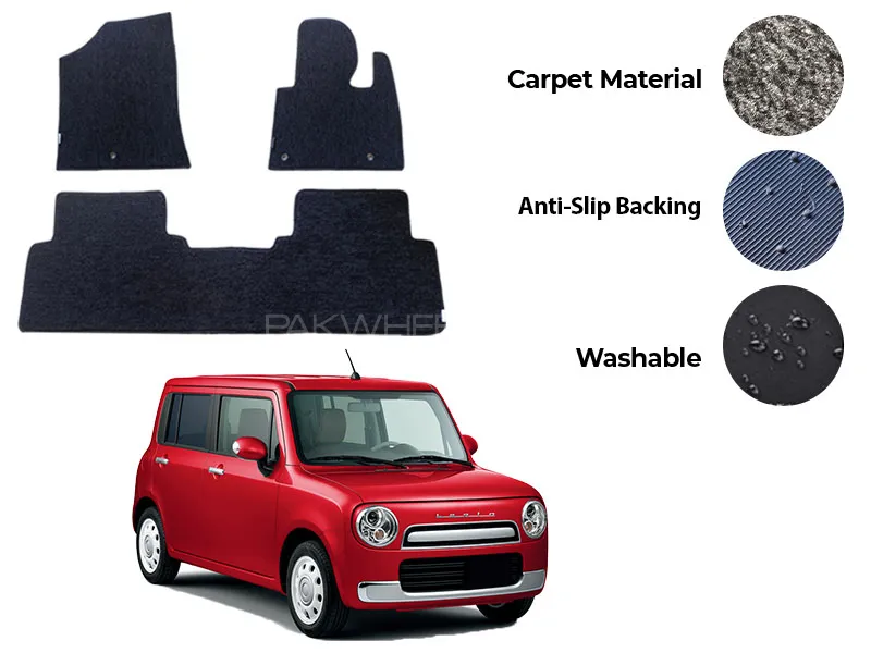 Suzuki Alto Lapin Genuine Fitting Carpet Floor Mat 3PCS - Model 2015-2025 Image-1