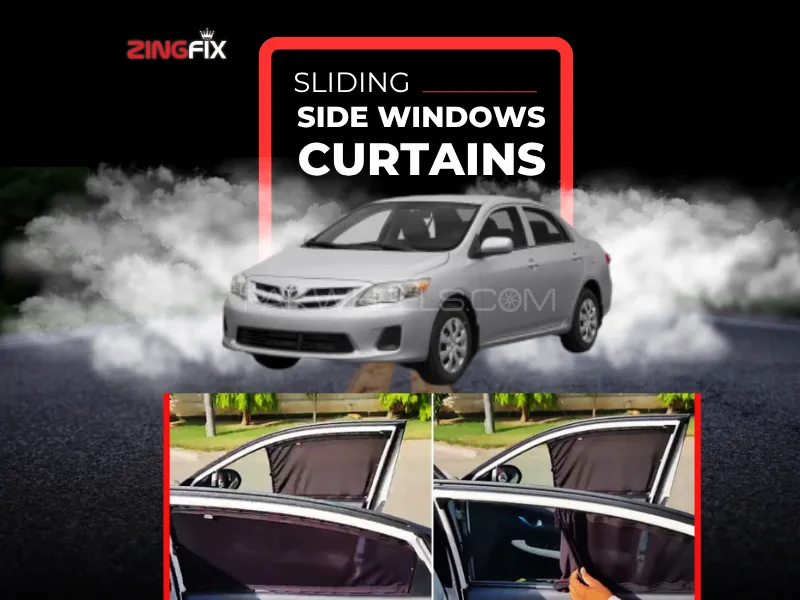Zingfix Sliding Side Window Curtains for Toyota Corolla (2009-2014) – UV Protection & Privacy Shades Image-1