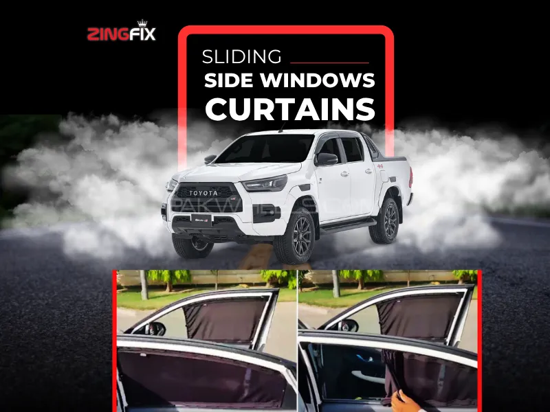 Zingfix Sliding Side Window Curtains for Toyota Revo (2016-2023) – UV Protection & Privacy Shades Image-1
