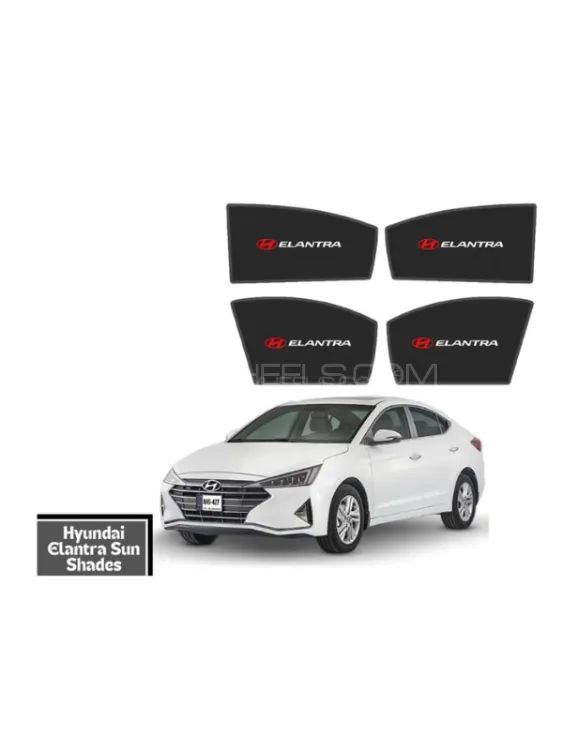  Hyundai Elantra Car Window shades | Sun shades fabric | Car black sun shades window Image-1