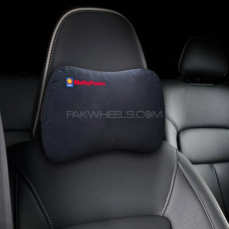 MoltyFoam Car Seat Head Cushion (Black) Image-1