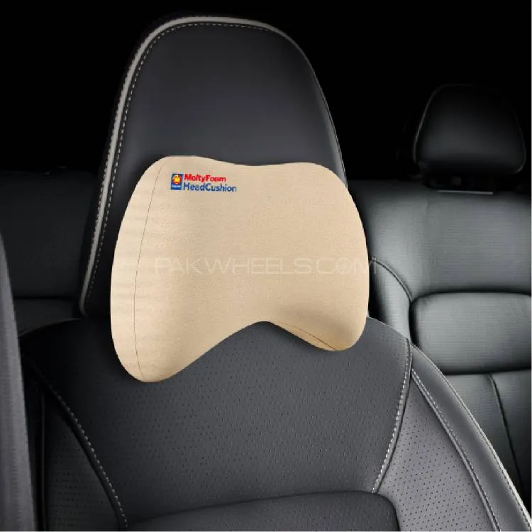 MoltyFoam Car Seat Head Cushion (Baige) Image-1
