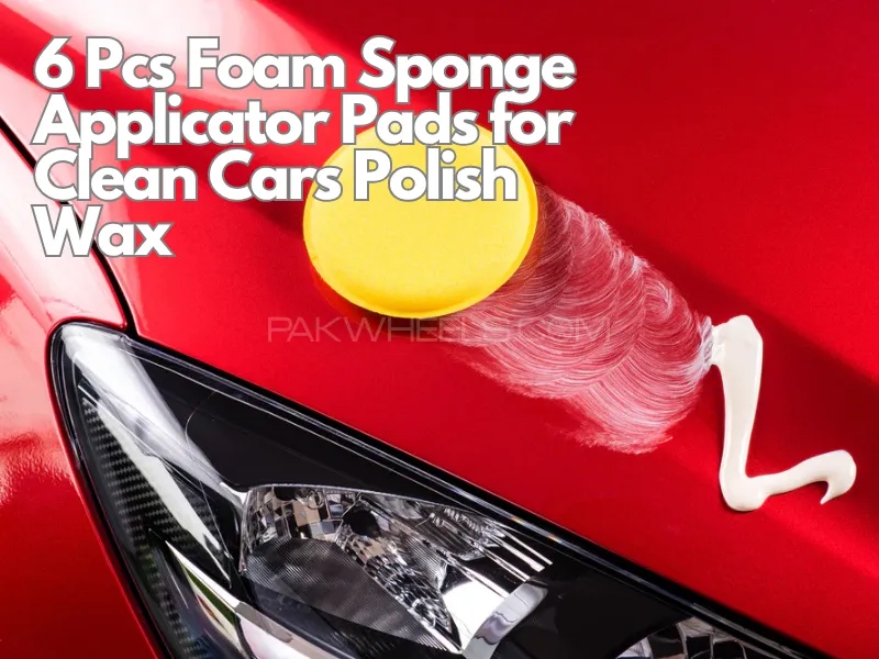 6 Pcs Foam Sponge Applicator Pads for Clean Cars Polish Wax Image-1