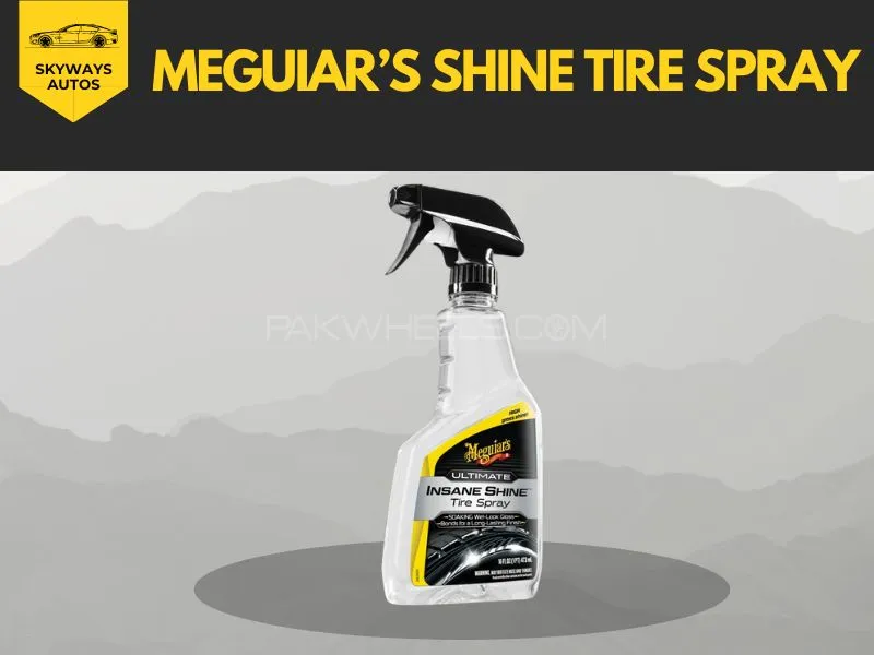 Meguiar’s Ultimate Insane Shine Tire Spray - Premium Tire Dressing with a Lasting High Gloss Image-1