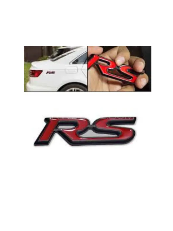 Red RS logo For CarS Look Enhance  Image-1