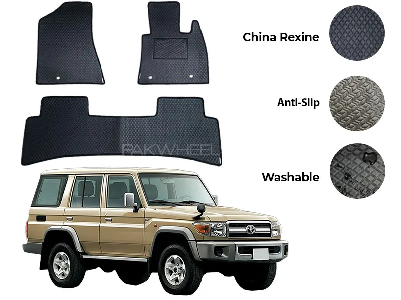Toyota Prado FJ70 China Rexine Floor Mat 3PCS - Model 1988-1995 Image-1
