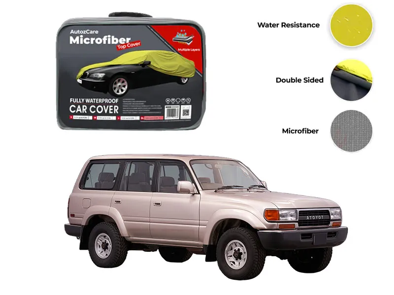 Toyota Prado FJ80 Microfiber Car Top Cover - Model 1990-1998 Image-1
