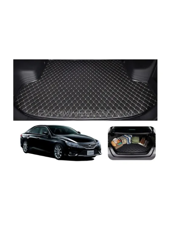 Toyota Mark X 7D Custom Car Trunk Mat - Model 2010-2019 Image-1