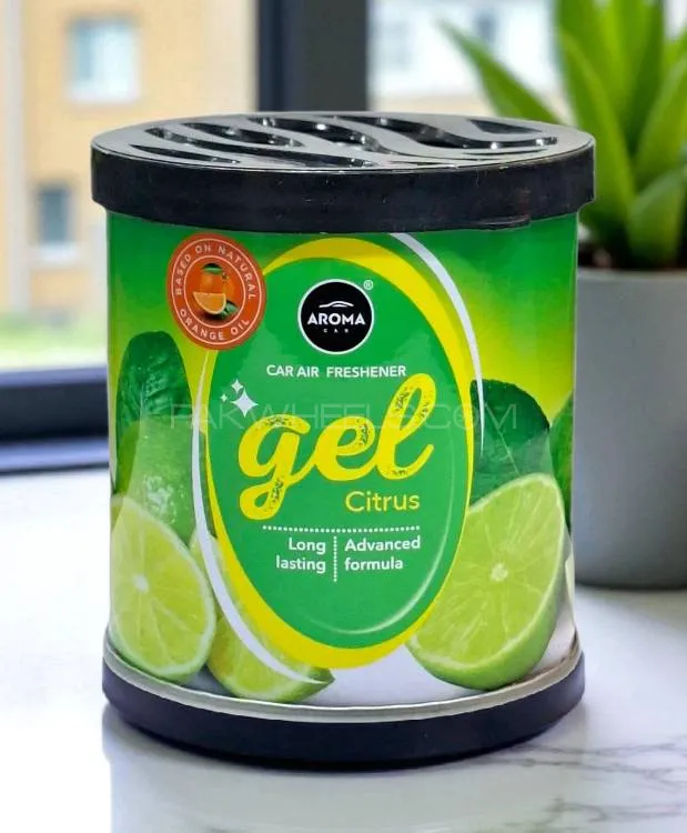 Aroma Car Air Freshener Gel Citrus Image-1