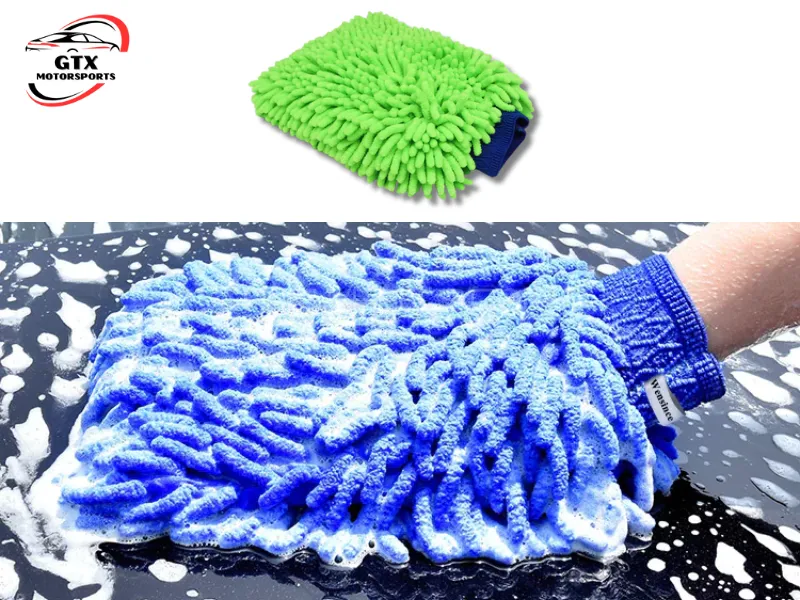 Microfiber Wash Mitt Glove Image-1