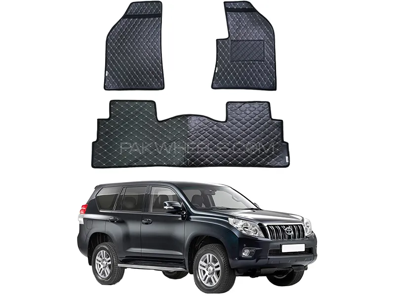Toyota Prado 7D Floor Mat ( Flat Style ) 4PCS - Model 2009-2020  Image-1