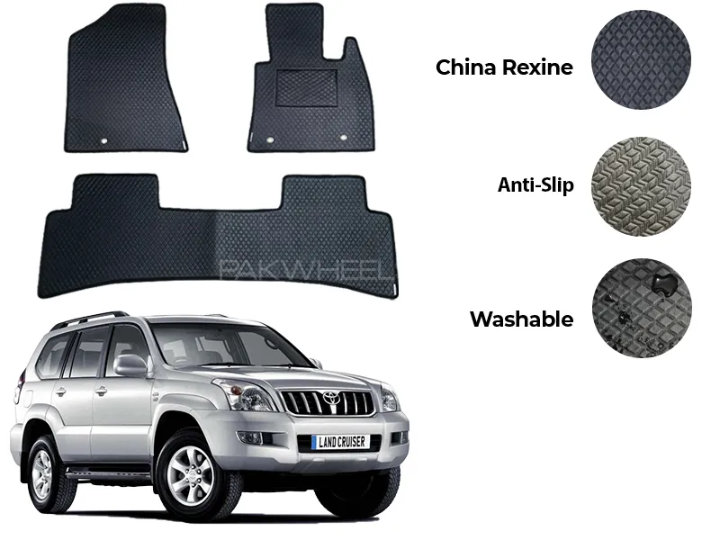  Toyota Prado FJ120 China Rexine Floor Mat 4PCS - Model 2003-2008 Image-1