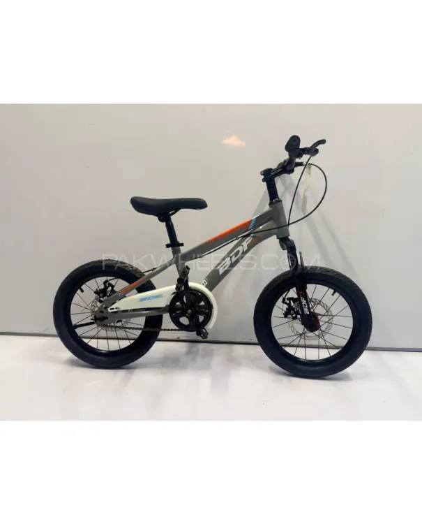 BDF 16" Front Suspension Bike – Silver Grey & Orange Image-1