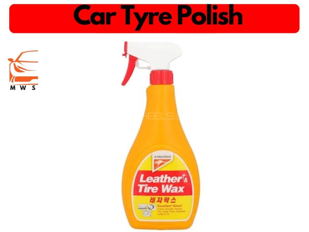 Kangaroo Leather & Tyre Care Polish – Matte Finish with Sponge – 250ml Image-1