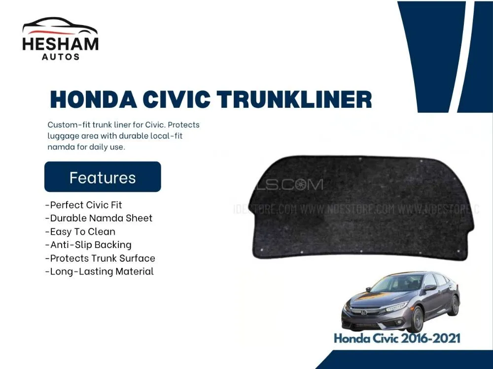 Trunk Liner Digi Cover for Honda Civic (2016–2021) – Local Fit Namda Sheet Image-1