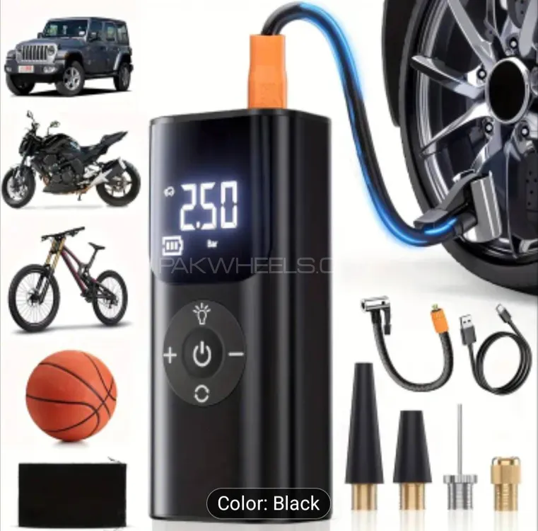 Universal Tire Inflator Portable Air Compressor Tire Pump Image-1