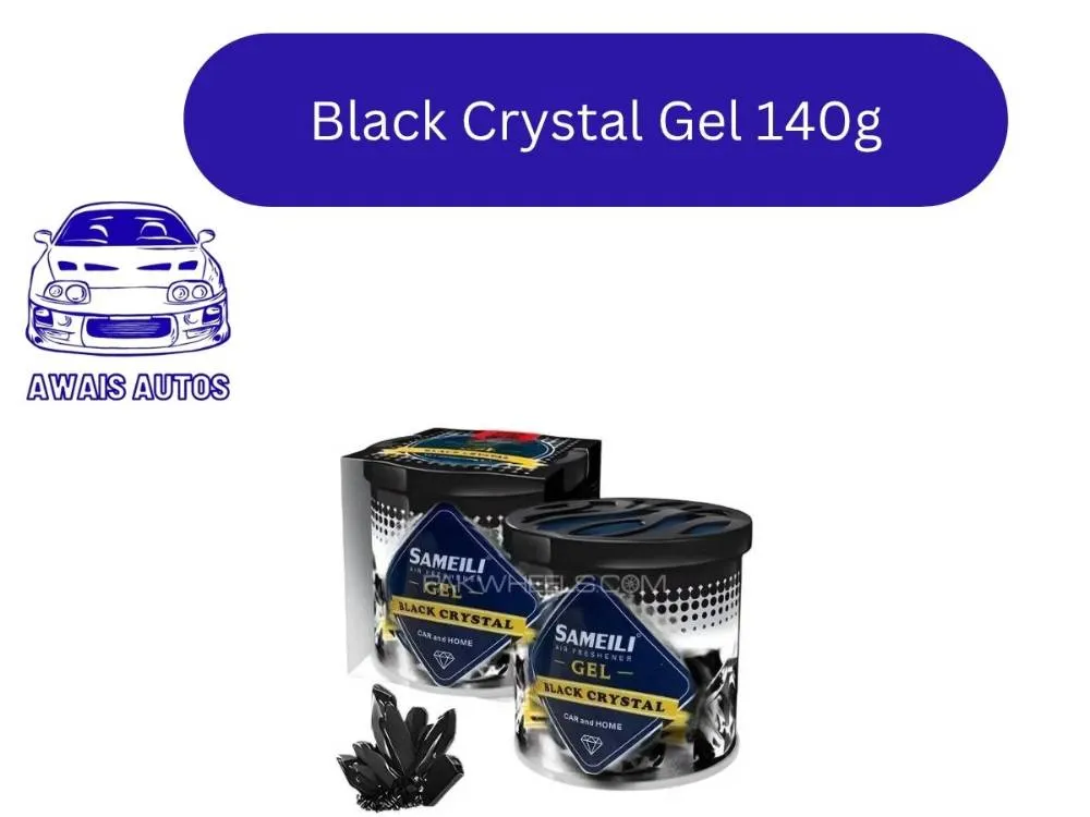 Black Crystal Car Air Freshener 140g | Long-Lasting Black Crystal Gel Image-1