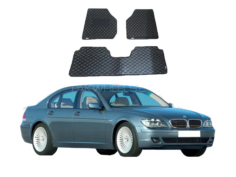 BMW 7 Series  Model 2002-2009 7D Floor Mat ( Flat Style ) 5Pcs  Image-1