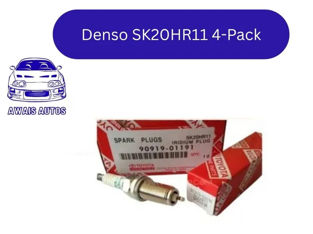 Denso Spark Plugs SK20HR11 - 4 Pcs For Toyota Vitz 2017-2023 Image-1