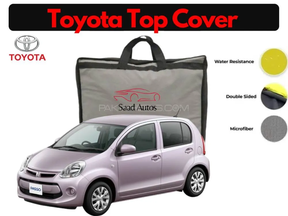 Toyota Passo 2010–2016 Parachute Rubber Coated Waterproof Soft Top Cover Image-1