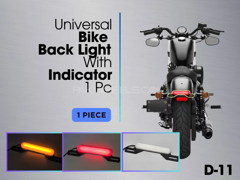Universal Bike Back Light With Indicator 1 Pc Image-1