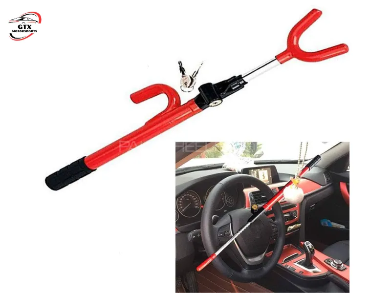 Universal Steering Wheel Lock – Heavy-Duty Anti-Theft Security Bar for Cars & SUVs Image-1