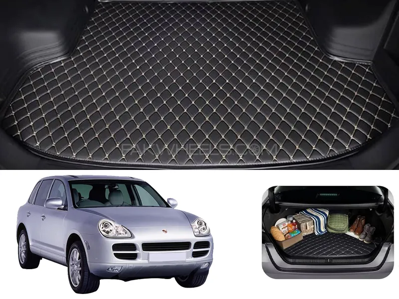 Porsche Cayenne 7D Custom Car Trunk Mat - Model 2002-2010 Image-1