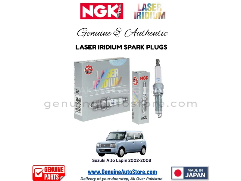 Suzuki Alto Lapin 2002-2008 NGK LASER IRIDIUM SPARK PLUG - 3 PIECES Image-1