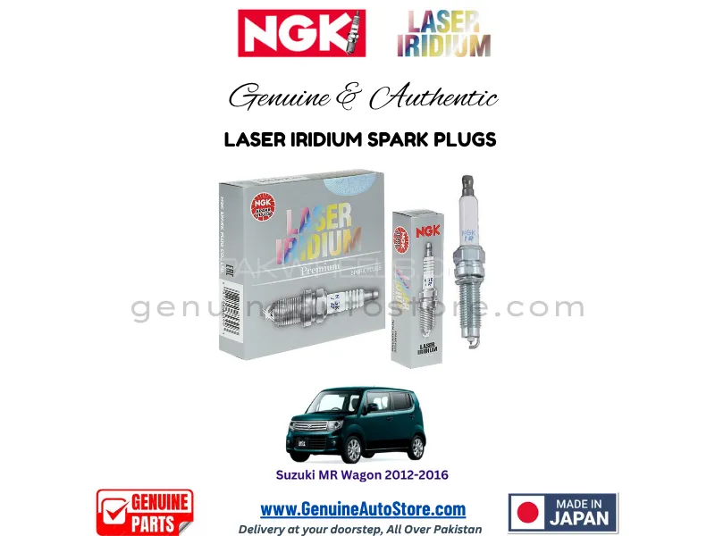Suzuki Mr Wagon 2012-2016 NGK LASER IRIDIUM SPARK PLUG - 3 PIECES Image-1