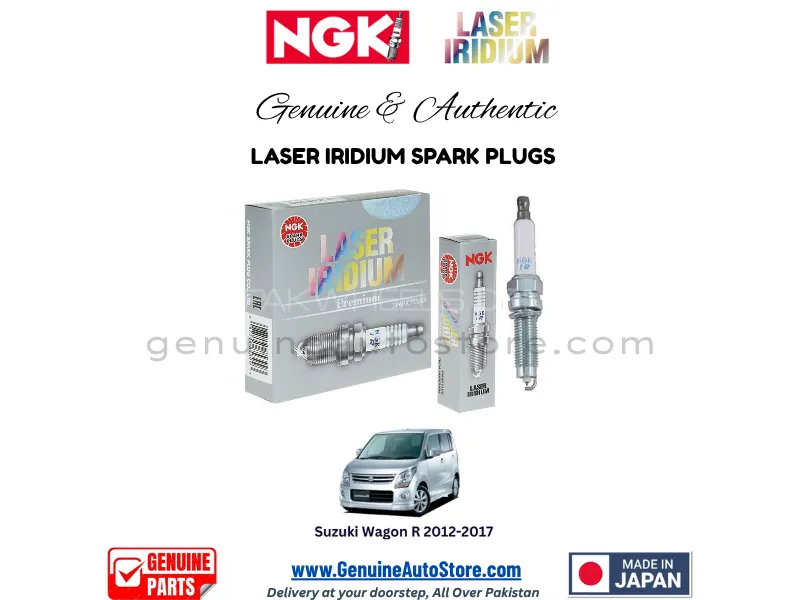 Suzuki Wagon R 2012-2017 NGK LASER IRIDIUM SPARK PLUG - 3 PIECES Image-1