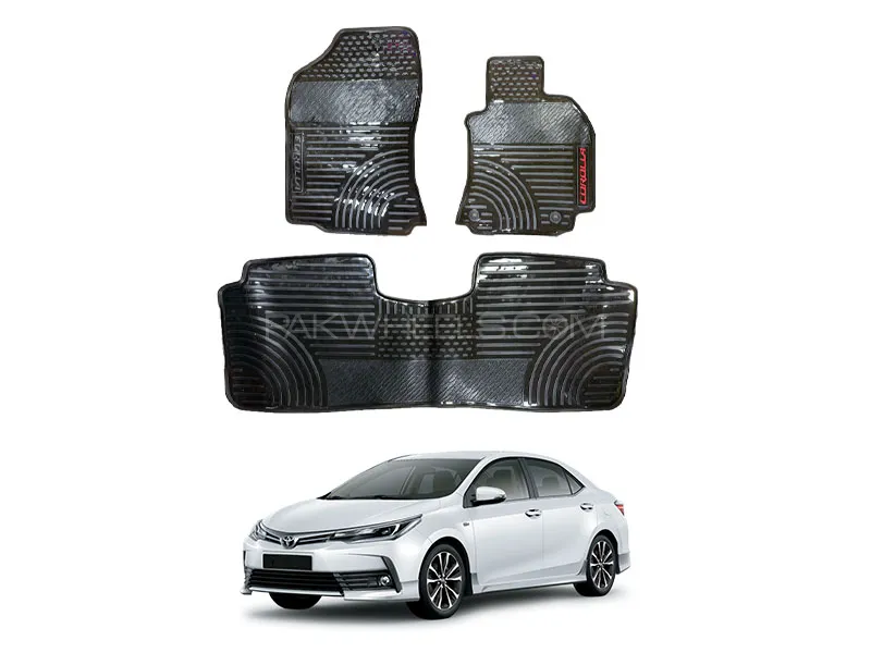 Toyota Corolla 2015 to 2025 smoke black Genuine PVC Floor Mats genuine fitting Image-1