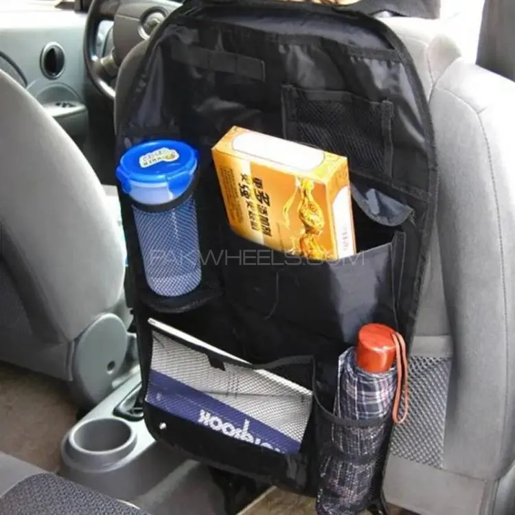 Car Back Seat Storage Organizer Trash Net Holder Multi-Pockets Image-1