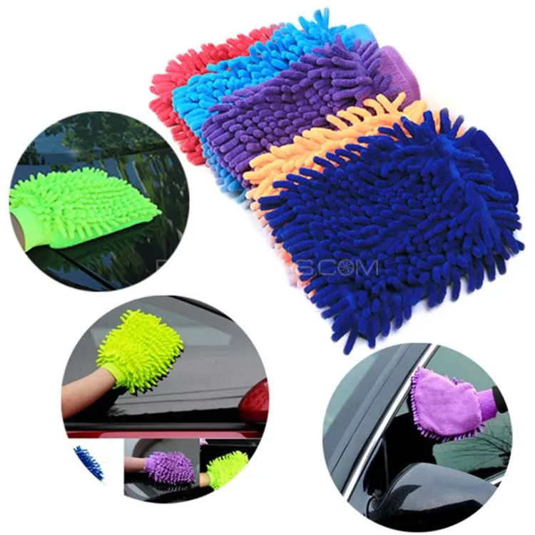 Pack Of 5 Easy Microfiber Car Washing Cleaning Glove Image-1