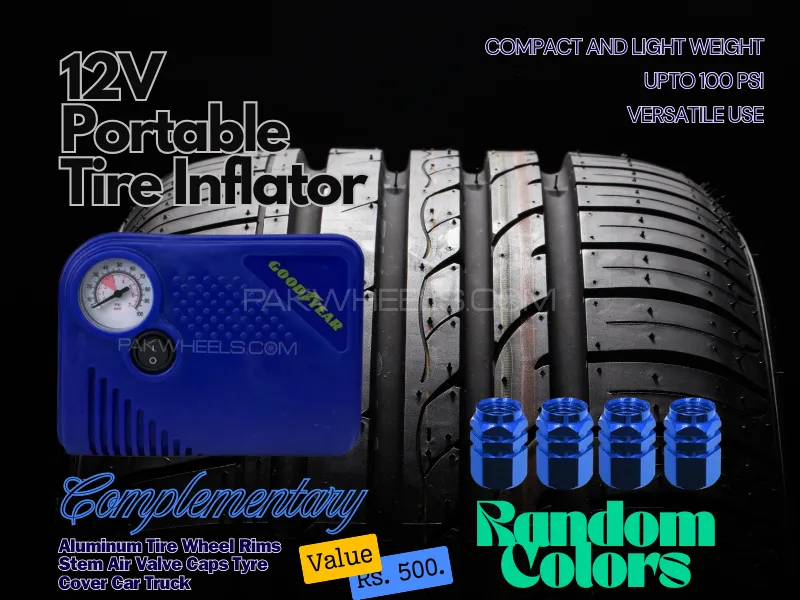 GOOD YEAR Air Compressor | Pump Portable | Powerful Tire Inflator |12V DC Digital | Pressure Gauge,  Image-1