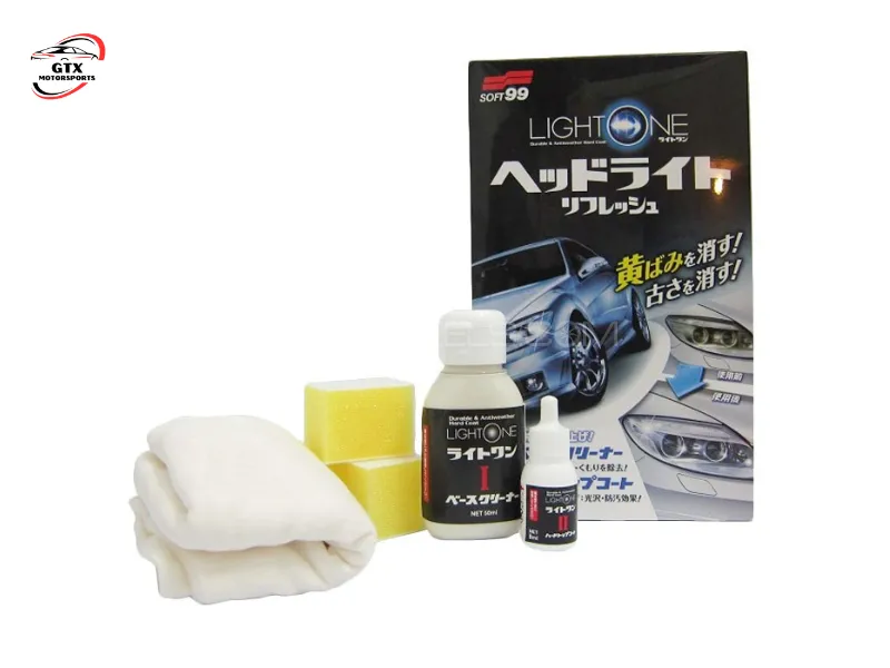 Soft99 Light One Headlight Restoration Kit – Complete Cleaning & Coating Set Image-1