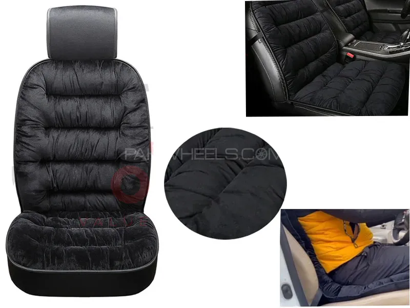 Universal Car Velvet Seat Cushion for extra comfort Image-1