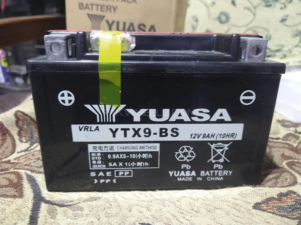 yuasa ytx9-bs sports heavy bike battery 12v-9amp for all bik Image-1